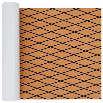 Image de vidaXL Tapis de bateau rayé marron et noir 190 x 70 cm EVA
