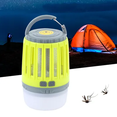 Zdjęcie produktu dla Lampa kempingowa LED 3 w 1 zabójca komarów lampa LED zabójca owadów ładowalna lampa kempingowa lampa zewnętrzna latarnia pułapka na owady światło