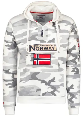 Obrázok produktu pre Geographical Norway GYMCLASS CAMO Pánska sivá mikina WT1663H/GN WT1663H/GN/MILITAIRE DGREY