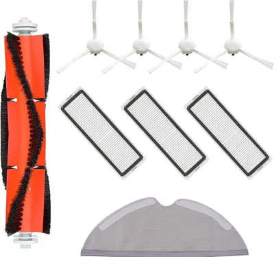 Produktbild von Ersatzteil-Set für Xiaomi Mijia 1C STYTJ01ZHM MOP Dreame F9, Ersatzzubehör-Set für Xiaomi 1C Staubsaugerroboter, Seiten- und Mittelbürsten und Filter.