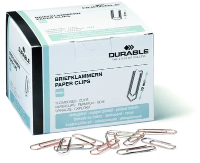 Immagine prodotto di DURABLE Fermagli ramati 32 mm conf. 1000 pezzi, 999 pezzi, Rame, 120924