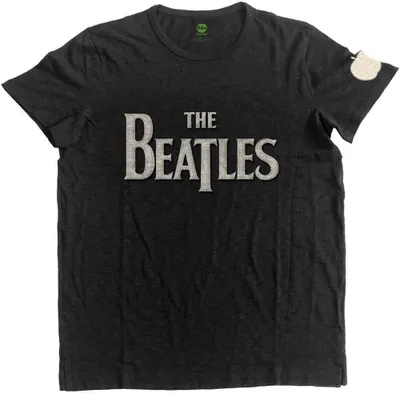 Image de T-shirt noir « The Beatles Drop T Logo » de Slub