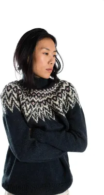 Produktbild von Fuza Wool of Denmark Damen Che Che Wollpullover Navy M/L