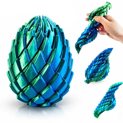 Obrázek produktu pro 3D tištěné hračky na ukolajňování stresu ve tvaru dračího vejce