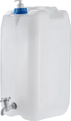 Image de Bidon d'eau - Réservoir d'eau - 30 l - Avec robinet - Plastique - Pour le camping et la maison