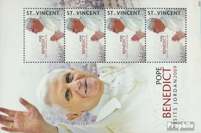 Produktbild von Briefmarken St. Vincent 2009 Mi 6624-6627 Kleinbogen (kompl.Ausg.) postfrisch Jordanien-Besuch Papst Benedikt XVI.