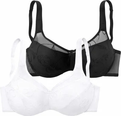 Produktbild von PETITE FLEUR Minimizer-BH schwarz+weiß Größe 85 C