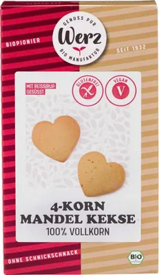 Produktbild von 4-Korn Mandel Kekse gf 150g 6er Pack