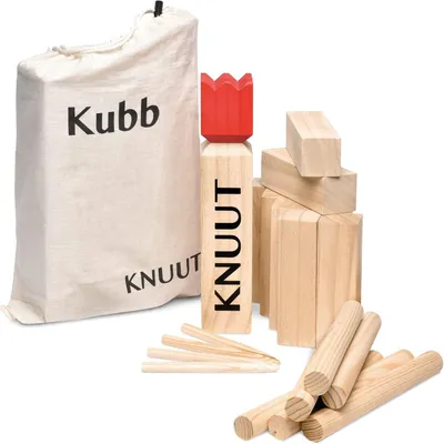 Productafbeelding van Kubb werpspel XXL - Vikingspel - Zweeds schaakspel - Hout - Buitenspel - Tuinspel