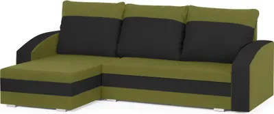 Produktbild von KING Ecksofa mit Schlaffunktion - Grün/Schwarz