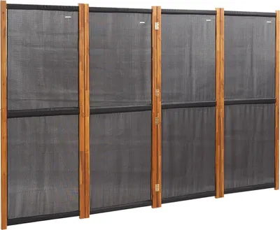 Obrázok produktu pre 4-panelový paraván čierny 280x180 cm