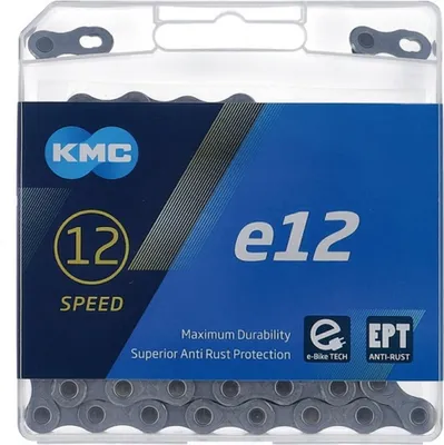 Produktbild von KMC Schaltungskette e12 EPT, 1/2' x 11/128', 130 Glieder, 12-fach, silber