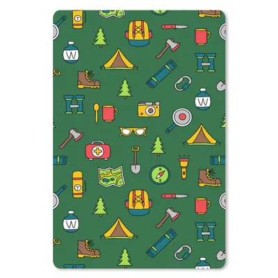 Produktbild von MuchoWow® Mauspad Mousepad Camping - Zelt - Axt - Rucksack 40x60 cm - Mousepads - Maus Mat - Pad - Mausunterlage - Schreibtisch Accesoire