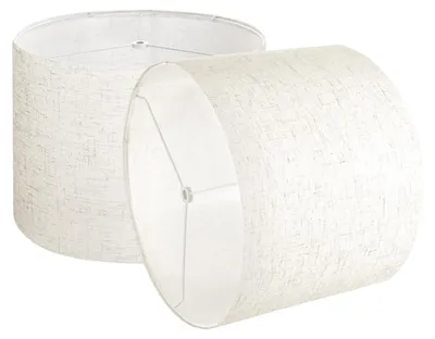 Obrázok produktu pre Stínidlo VEVOR bubon 40 x 40 x 30 cm (hore x dole x vysoko), 2 ks. Náhradné tienidlá z ľanu + PVC, tienidlo s harfou pre stolové lampy stojacie lampy závesné lampy (svetlý ľan)