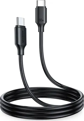 Zdjęcie produktu dla Joyroom S-CC060A9 60W kabel do szybkiego ładowania Typ-C do Typu C USB-C kabel do transmisji danych 3A PD Power kabel do szybkiego ładowania Highspeed USB w kolorze czarnym