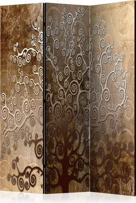 Produktbild von Neuheit! Dekorativer Paravent Raumteiler Trennwand Foto-Paravent Spanische Wand XXL BAUM DES LEBENS ORNAMENTE 135x172 cm b-C-0729-z-b