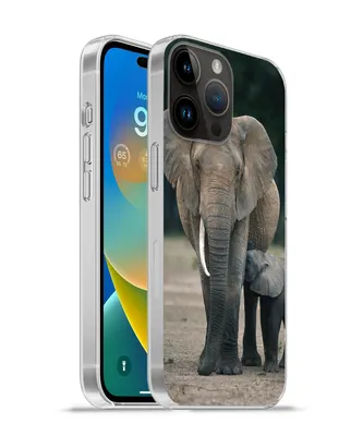 Produktbild von MuchoWow® Handyhülle Schutzhülle Hülle für Apple iPhone 14 Pro - Softcase Elefant - Tiere - Flachland - Natur Silikon Softcase Handy Hülle - Umschlag