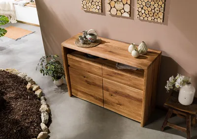 Produktbild von MASSIVMOEBEL24 Sideboard Wildeiche 131x45x96 natur geölt PURE OAK #103