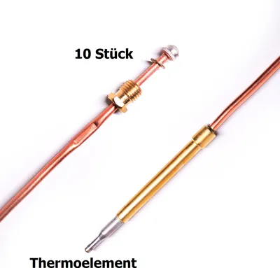 Productafbeelding van 10 x Thermokoppel, universele temperatuursensor, geschikt voor gasgrills en dönergrills, 32 cm, stekkerverbinding