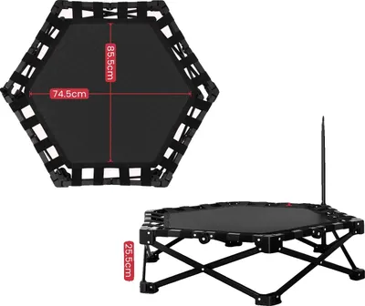 Obrázek produktu pro Trampolína, nastavitelná výška, stabilní a odolná, černá