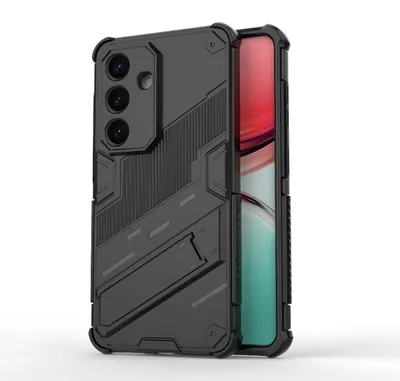 Image de Coque de téléphone Armor 2-en-1 pour Samsung Galaxy S26 Plus, en plastique et silicone, noire