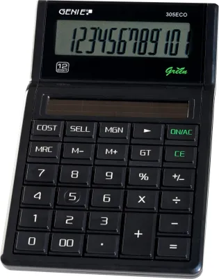 Produktbild von Genie 305 ECO - Desktop - Einfacher Taschenrechner - 10 Ziffern - 1 Zeilen - Solar - Schwarz