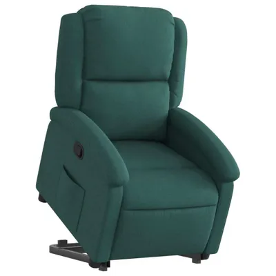 Produktbild von Relaxsessel mit Aufstehhilfe Dunkelgrün Stoff 86 x 71 x 99 cm