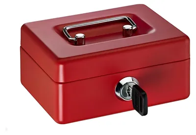 Produktbild von Alco Geldkassette Mini-Box Stahlblech 125x95xx60mm rot