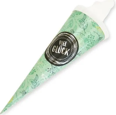 Produktbild von itenga Geschwisterschultüte 35cm Pflanzen VIEL GLÜCK Geschenkverpackung