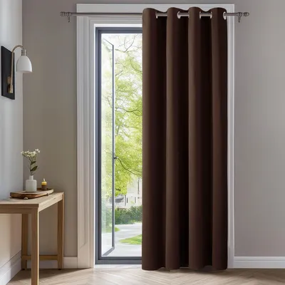 Productafbeelding van Verduisteringsgordijn voor de woonkamer, 260x140 cm, donkerbruin, 1 stuk