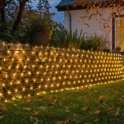 Obrázok produktu pre UISEBRT LED svetelný reťazec, 6 x 2 m, 280 LED diódy, teplá biela farba, 2 reťazce o dĺžke 3 x 2 m, ktoré sa dajú kombinovať, 8 režimov svietenia, funkcia pamäte
