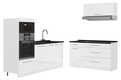 Imagen del producto de Cocina Vicco Fame-Line Blanco alto brillo/Blanco 340 cm, ET Antracita, Model 63941
