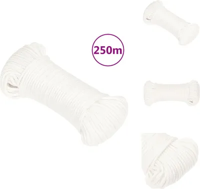 Obrázok produktu pre vidaXL Lodné lano biele 5 mm 250 m polypropylén - Laná