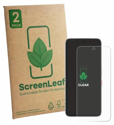 Produktbild von 2x ScreenLeaf Schutzfolie für ZTE Nubia Neo 5 GT nachhaltiger Displayschutz Display Schutz Folie Klar Transparent