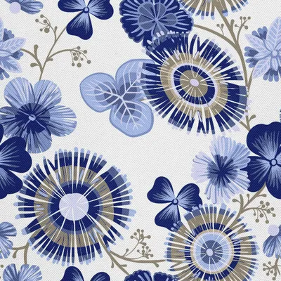 Immagine prodotto di OUTDOOR DECOSTOFFE OXFORD - Motivo fiori blu