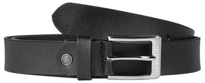Produktbild von Leonardo Verrelli Herren Gürtel  hochwertiges Echt Leder, schwarz, 90 cm - 120 cm (BundweiteI) kürzbar