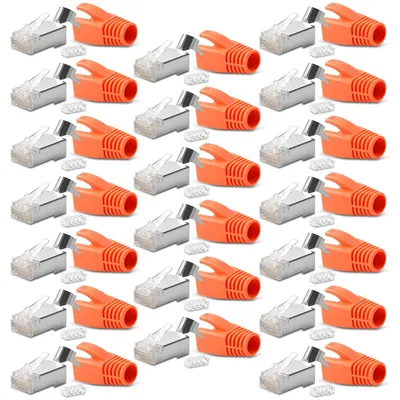 Produktbild von 20x Netzwerkstecker CAT7 CAT6 CAT6A RJ45 Netzwerk Stecker vergoldete Kontakte