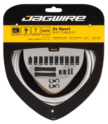 Obrázek produktu pro Jagwire UCK322, sportovní sada pro přehazovačku, 2x, opletená, bílá