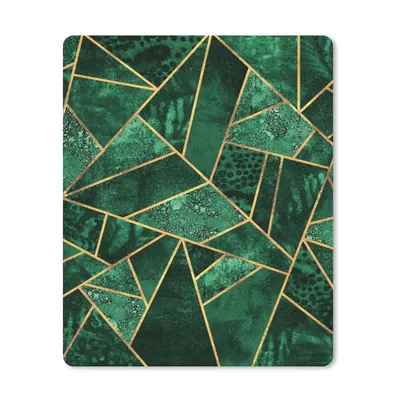 Produktbild von MuchoWow® Mauspad Mousepad Smaragd - Gold - Abstrakt - Muster 30x40 cm - Mousepads - Maus Mat - Pad - Mausunterlage - Mausmatten