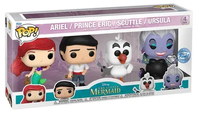 Productafbeelding van POP-set met 4 Disney-figuurtjes, "De Kleine Zeemeermin", exclusieve editie