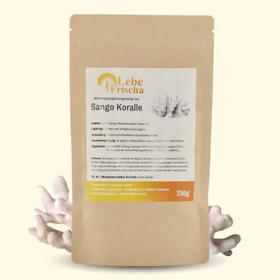 Produktbild von LebeFrischa Sango Meereskoralle 250g aus Okinawa Koralle Calcium Magnesium 2:1