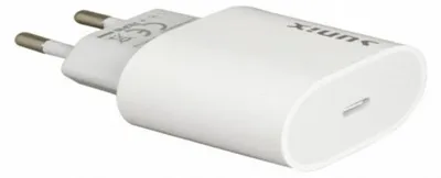 Immagine prodotto di Sunix 18W PD caricatore da parete alimentatore rapido connessione USB-C tipo-C compatibile con smartphone bianco