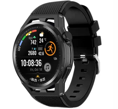 Produktbild von Strap-it Huawei Watch GT Schnallenarmband Silikon (Schwarz)