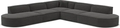 Produktbild von Cord Ecksofa Brevia Dunkelgrau