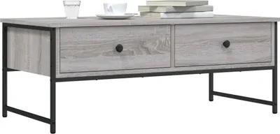 Produktbild von Couchtisch Wohnzimmertisch, moderner Stil, Grau Sonoma 101x49x39,5 cm Holzwerkstoff 837740
