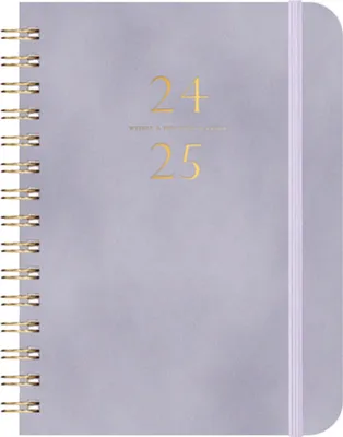 Produktbild von Akademisches Jahres-Wochen-Monatsplaner-Notizbuch, Spiral-Design, dickes Papier, kein Ausbluten der Tinte, Tagesjournal, Kalender-Notizbuch