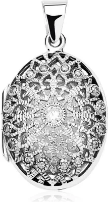 Produktbild von Silber Halsketten Anhänger mit Zirkonia