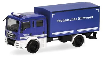 Produktbild von Herpa 098533 - 1/87 MAN TGM MzKW (Mehrzweckkraftwagen) "THW" - Neu