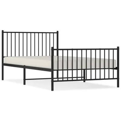 Immagine prodotto di vidaXL Struttura letto con testiera e pediera in metallo nero 107x203 cm