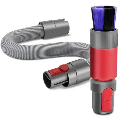 Zdjęcie produktu dla Pasuje do odkurzaczy Dyson V15, V11, V10, V8 i V7 – akcesoria do odkurzaczy – wytrzymała szczotka do kurzu i przedłużka z elastycznym wężem – nasadka – akcesoria do odkurzaczy – kolor szary